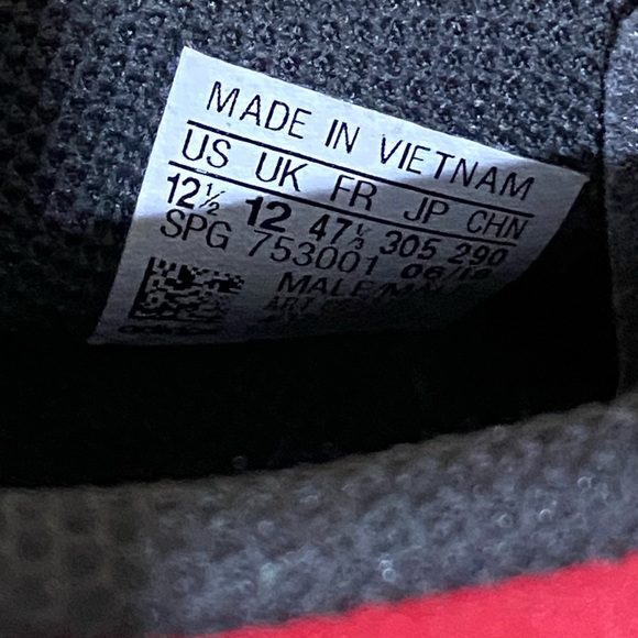 Addias Baseball Metal Cleats Mens Shoes Red and White with Black Trim US 12 1/2 - Picture 12 of 12